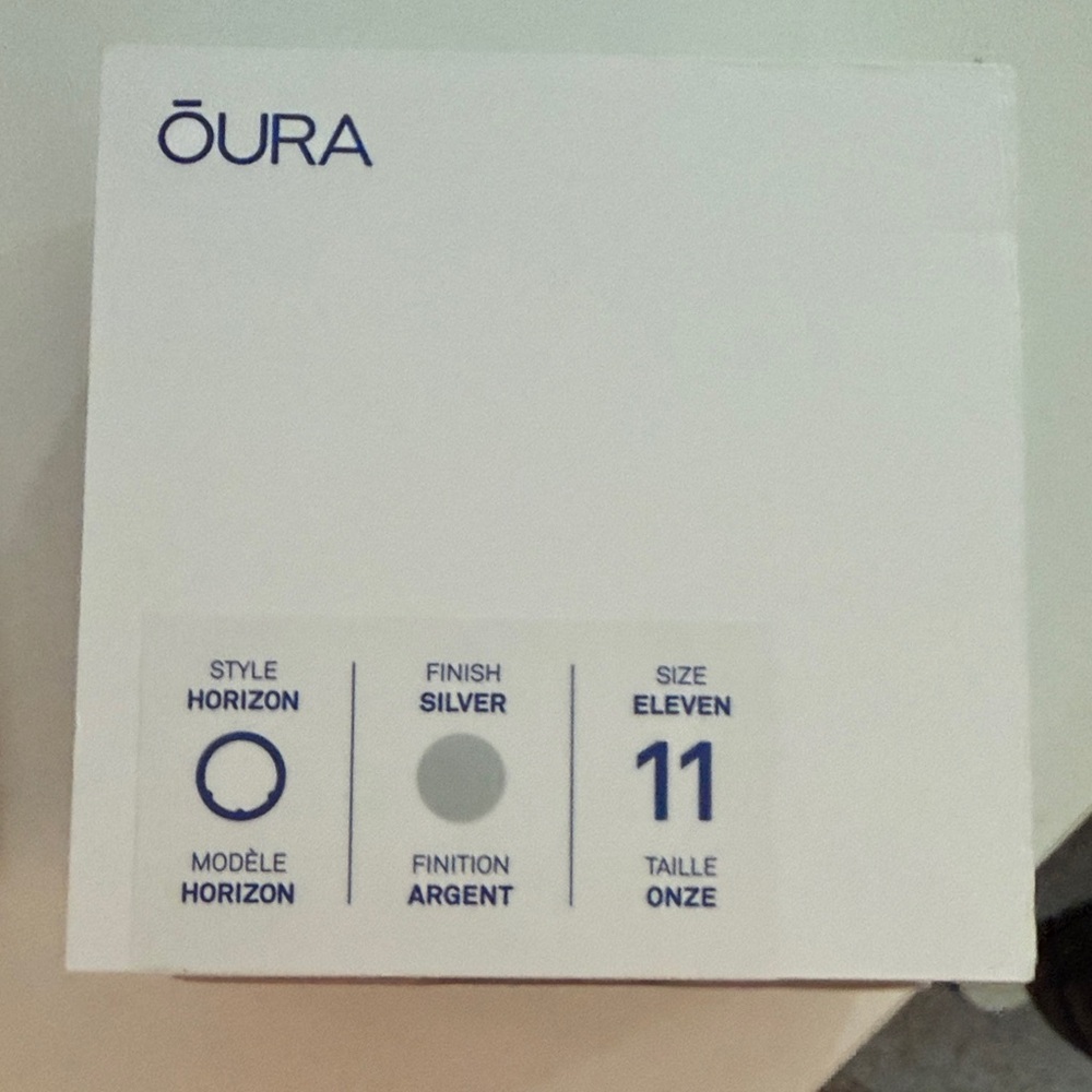 Oura Horizon Ring Silver Finish (Size 11)
